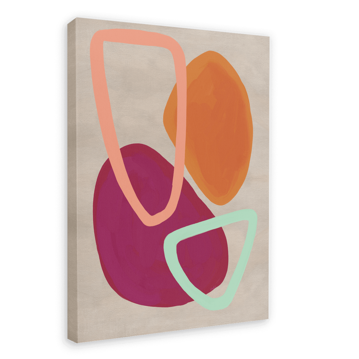 Pebble Dash Red Canvas Print Pebble Dash 28"x40"(70x100 cm) Canvas Print