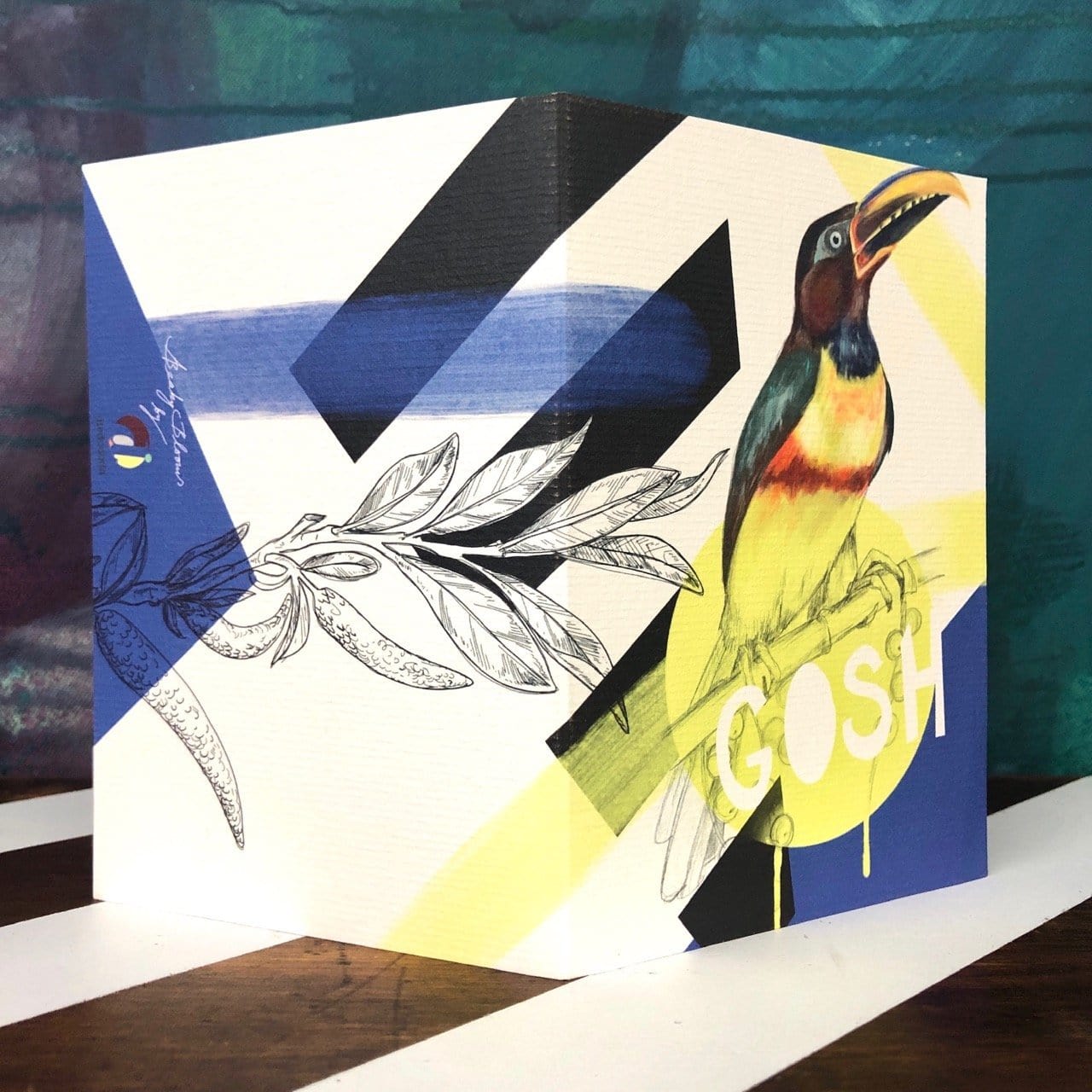 Chestnut-eared araçari - Gosh Greeting Card Beaky Blooms Greeting Cards Card