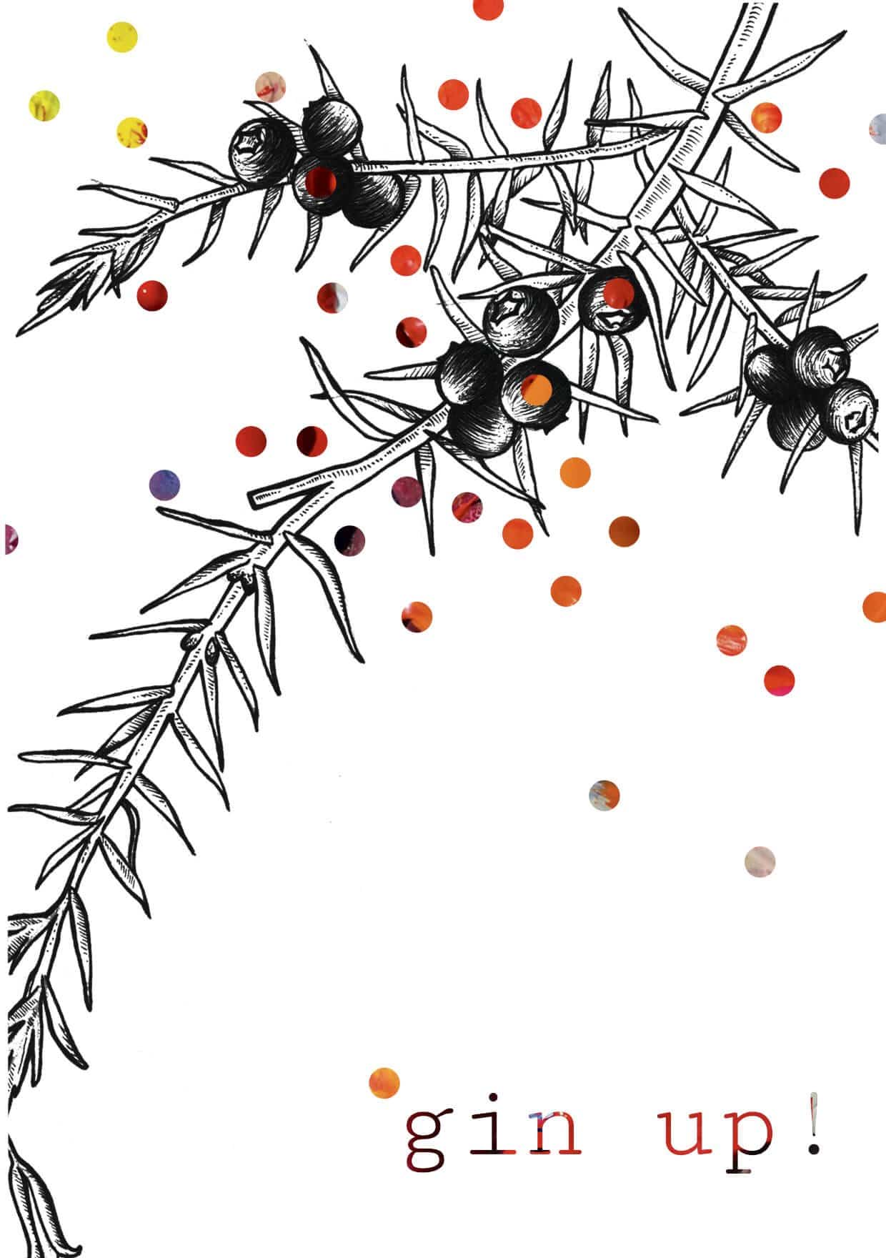 Gin Up Greeting Card diedododa not on website Admin