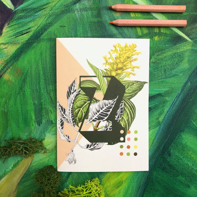 Botanical Alphabet Z Greeting Card Botanical Alphabet Greeting Cards Card