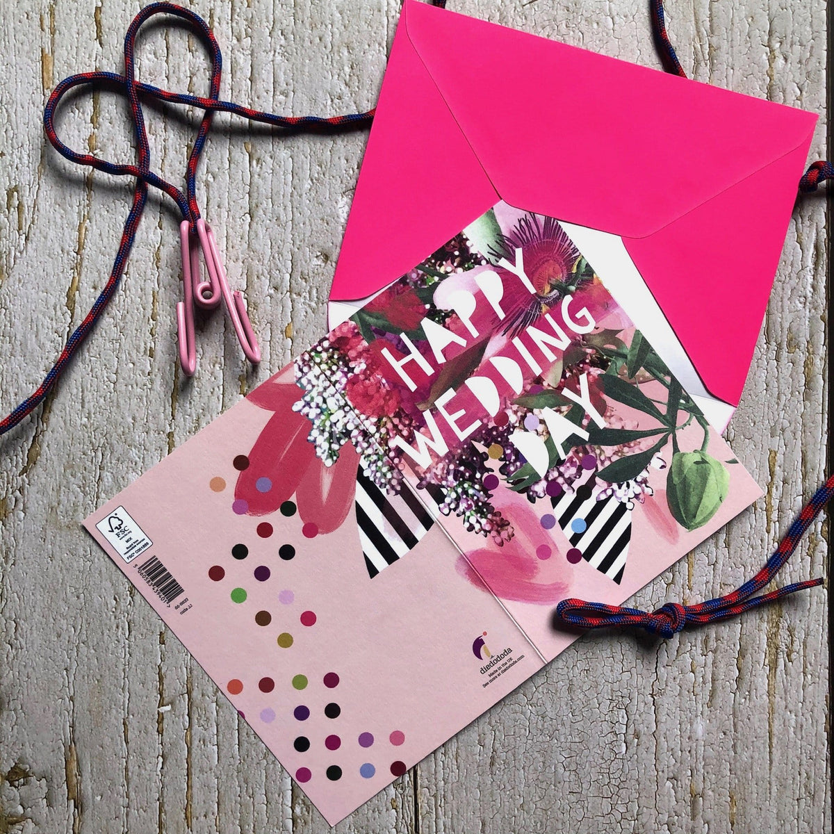 Happy Wedding Day Greeting Card Motley Blooms Greeting Cards Card