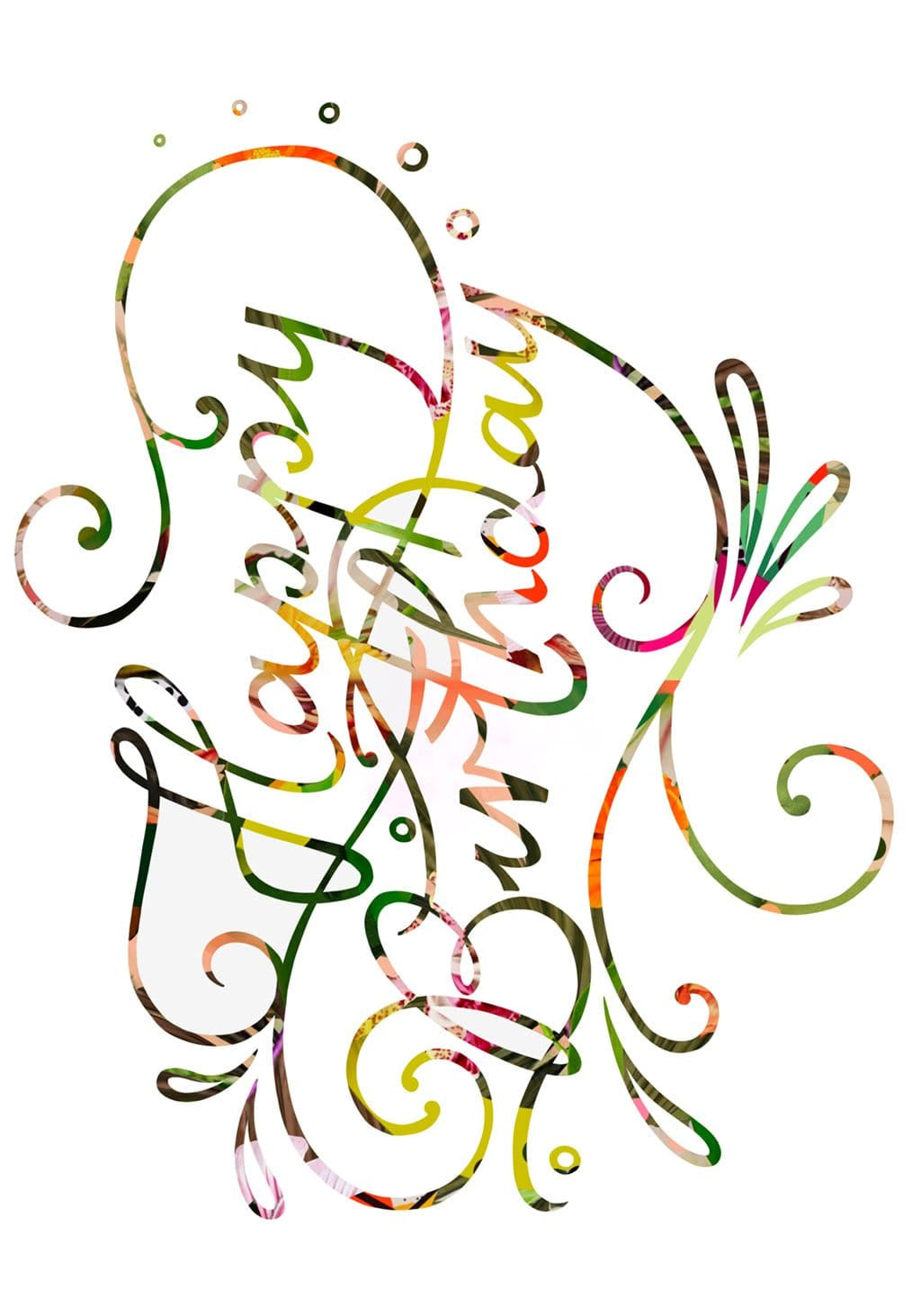 Happy Birthday Colourful Calligraphy Greeting Card diedododa Cards Card