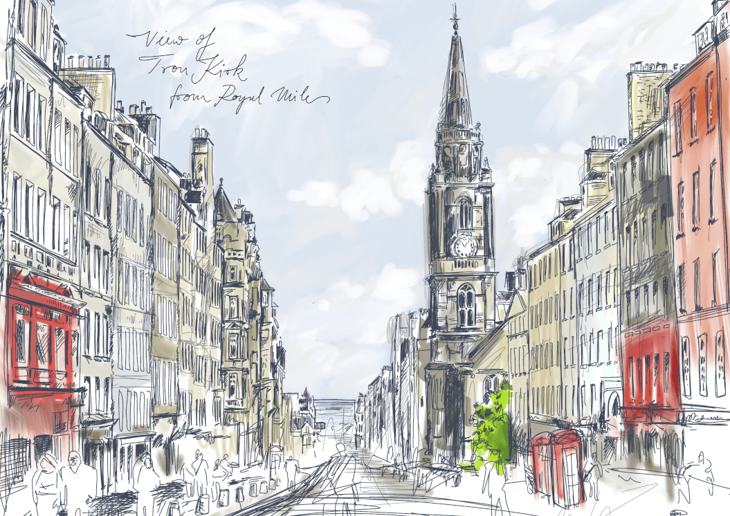 Tron Kirk Royal Mile Matte Art Print Essential Edinburgh Art Print