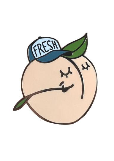 Farm Fresh Peach Pin Pins by diedododa Pin