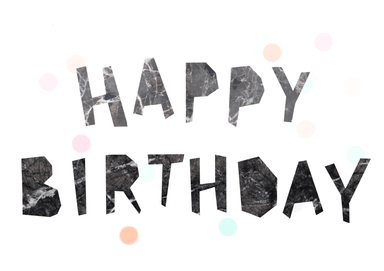 Marble Happy Birthday Greeting Card diedododa Cards Card