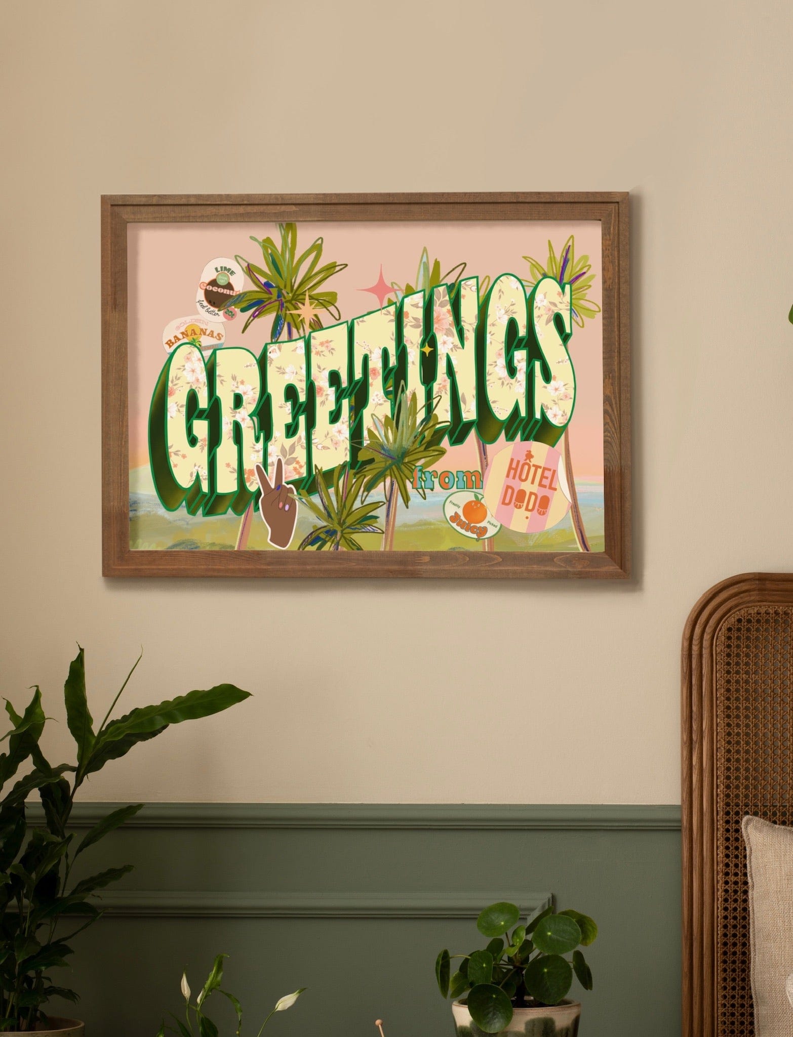 Vintage Greetings Matte Art Print Hôtel Dodo Art Print