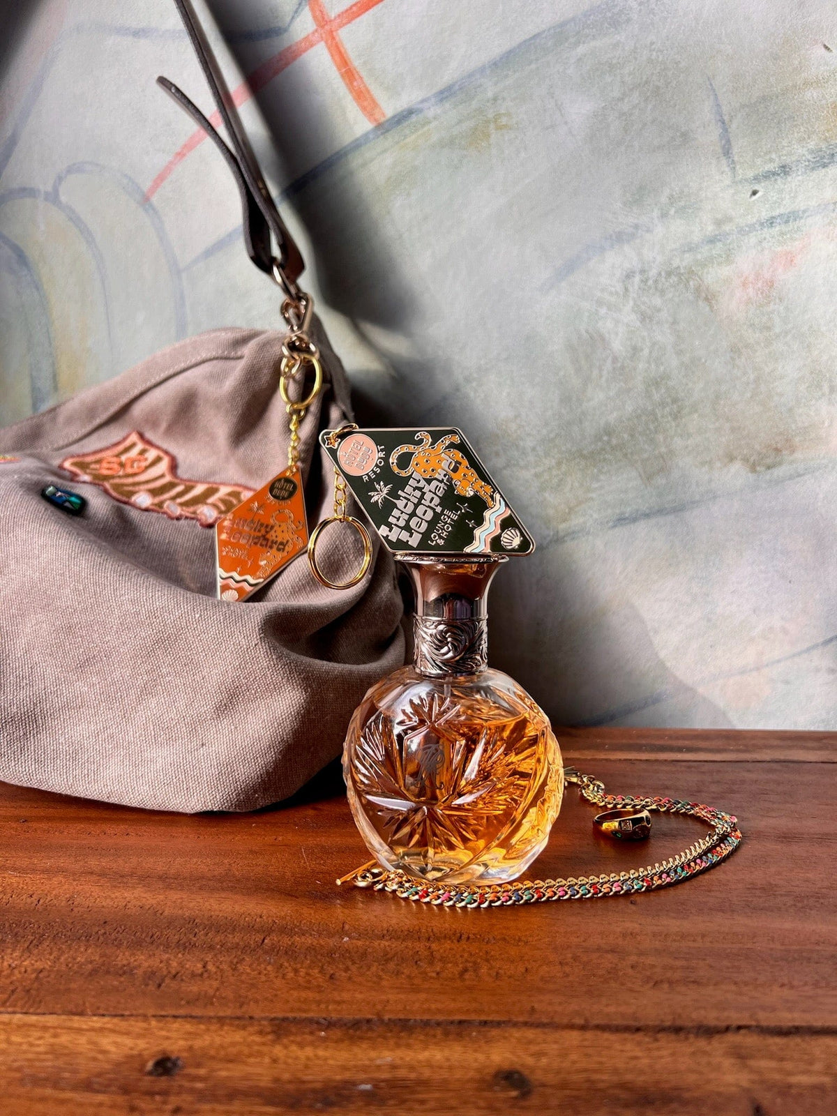 Lucky Leopard Lounge Motel Keyring - GINGER (Trade Pack 4)
