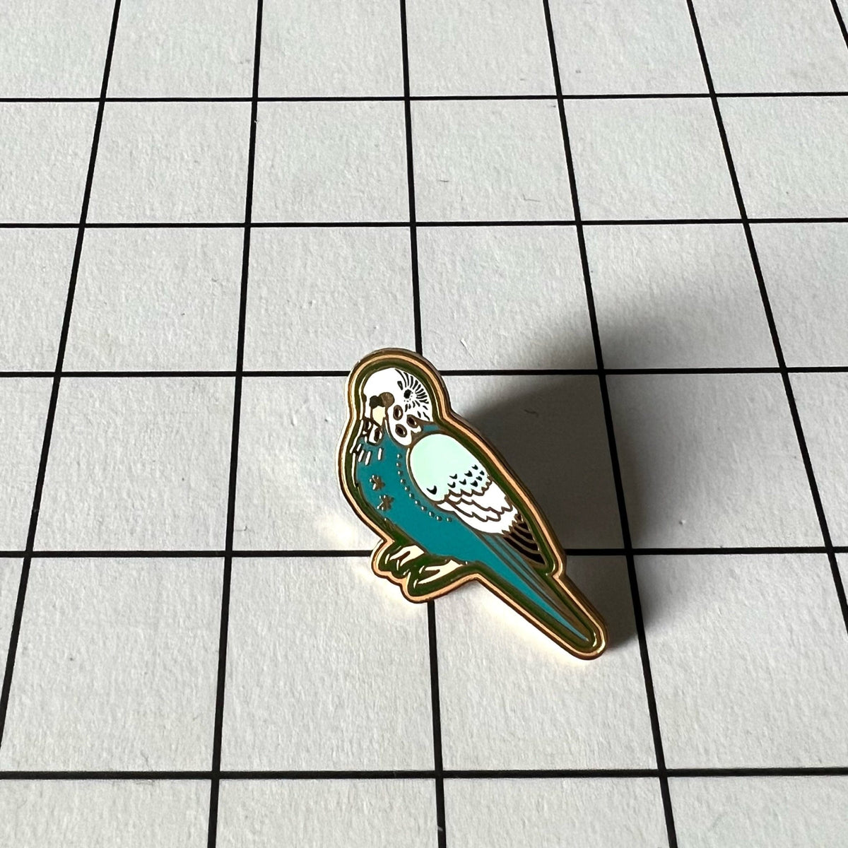 Blue Budgie Pin