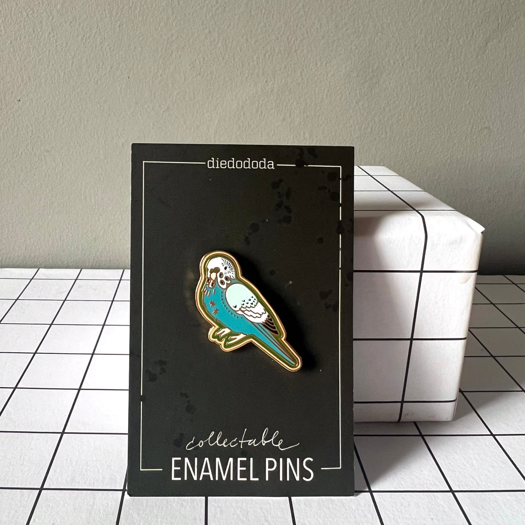 Blue Budgie Pin