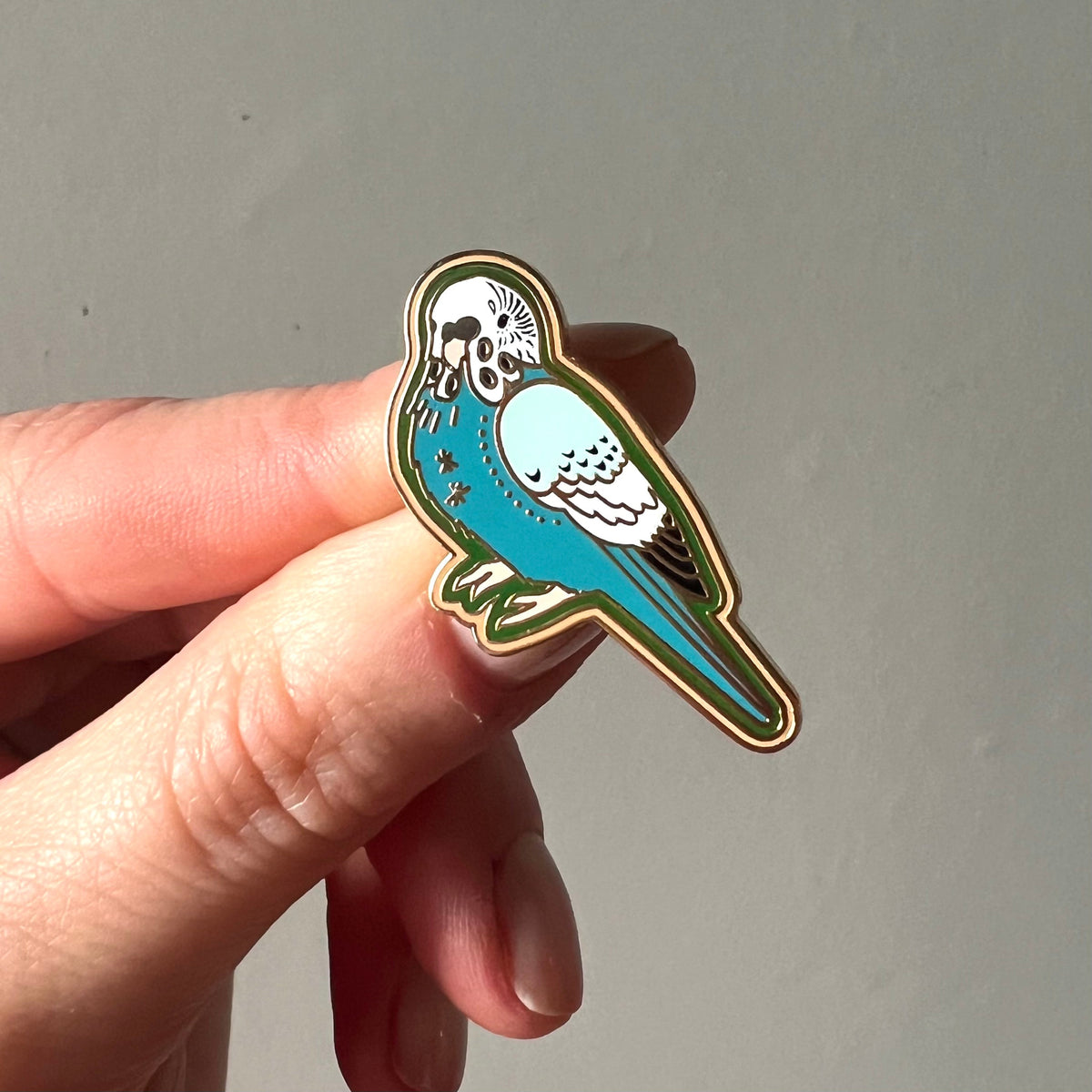 Blue Budgie Pin