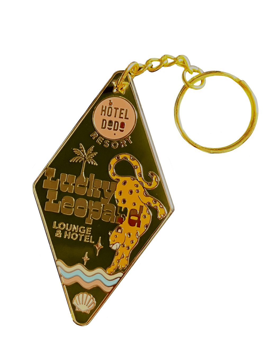 Lucky Leopard Lounge Motel Keyring - GINGER (Trade Pack 4)