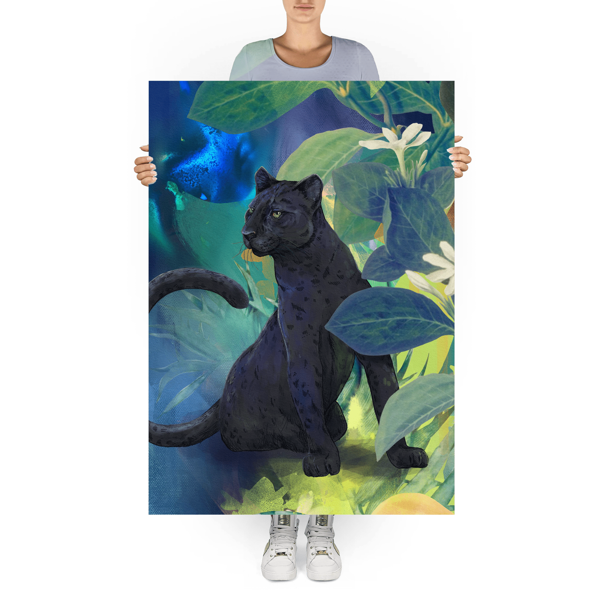 Midnight Prowl Giclée Art Print Pawky Paws A0 (84.1 X 118.9 cm) Art Print