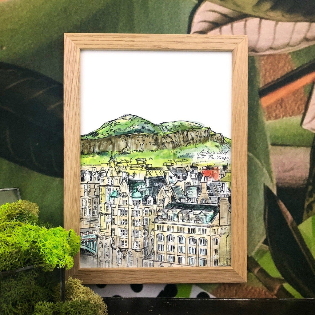 Arthurs Seat & The Crags Matte Art Print Essential Edinburgh Art Print
