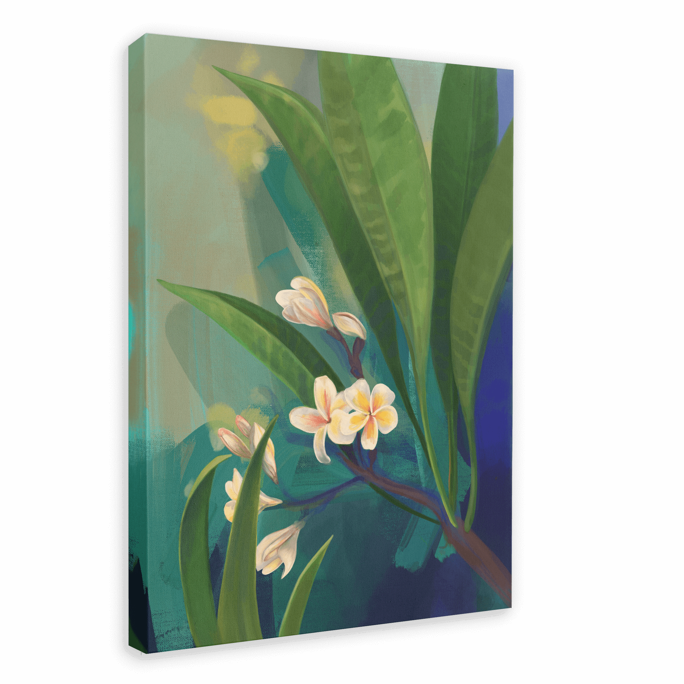 Plumeria (Frangipani) Canvas Print Tree Flowers 28"x40"(70x100 cm) Canvas Print