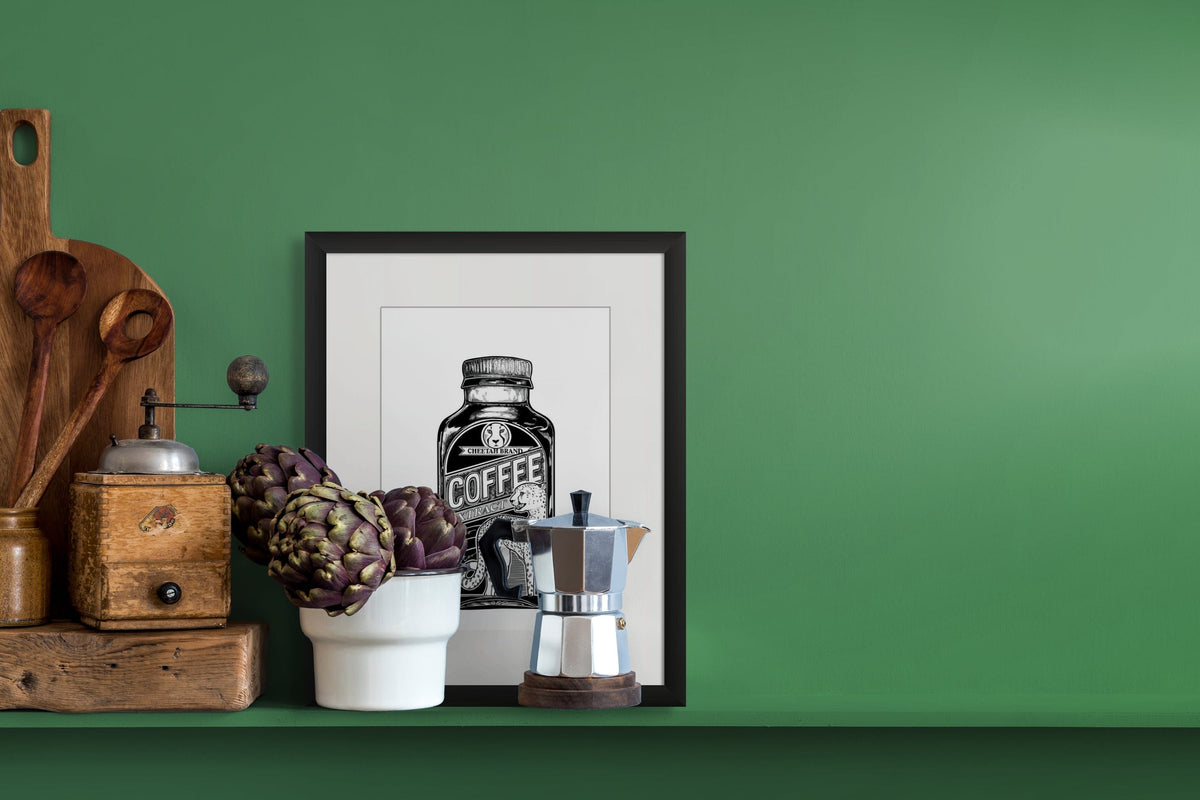 Cheetah Coffee Extract Art Print Potion & Poison Bottles Art Print