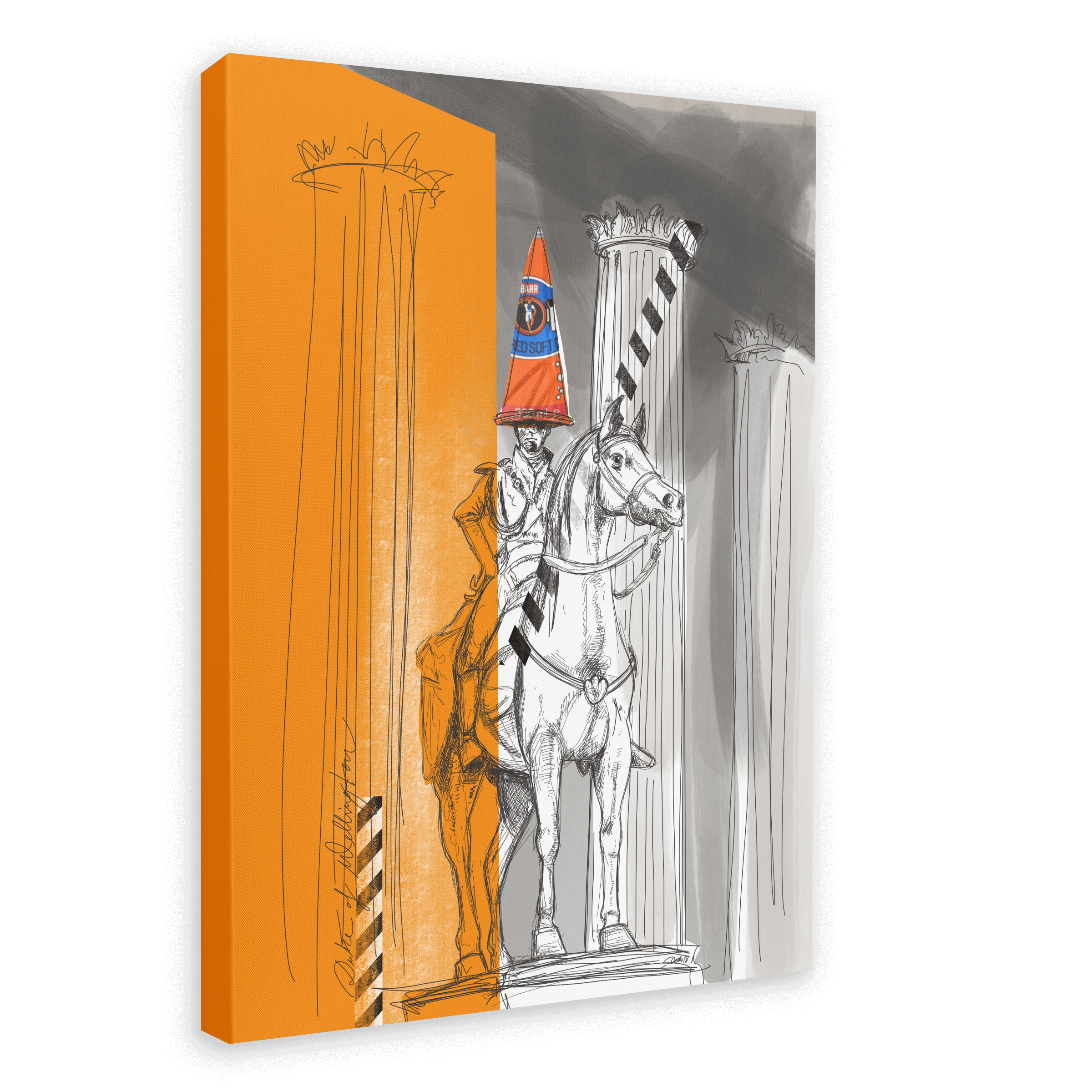 Duke Of Wellington Canvas Print Glasgow Kisses 28"x40"(70x100 cm) Canvas Print