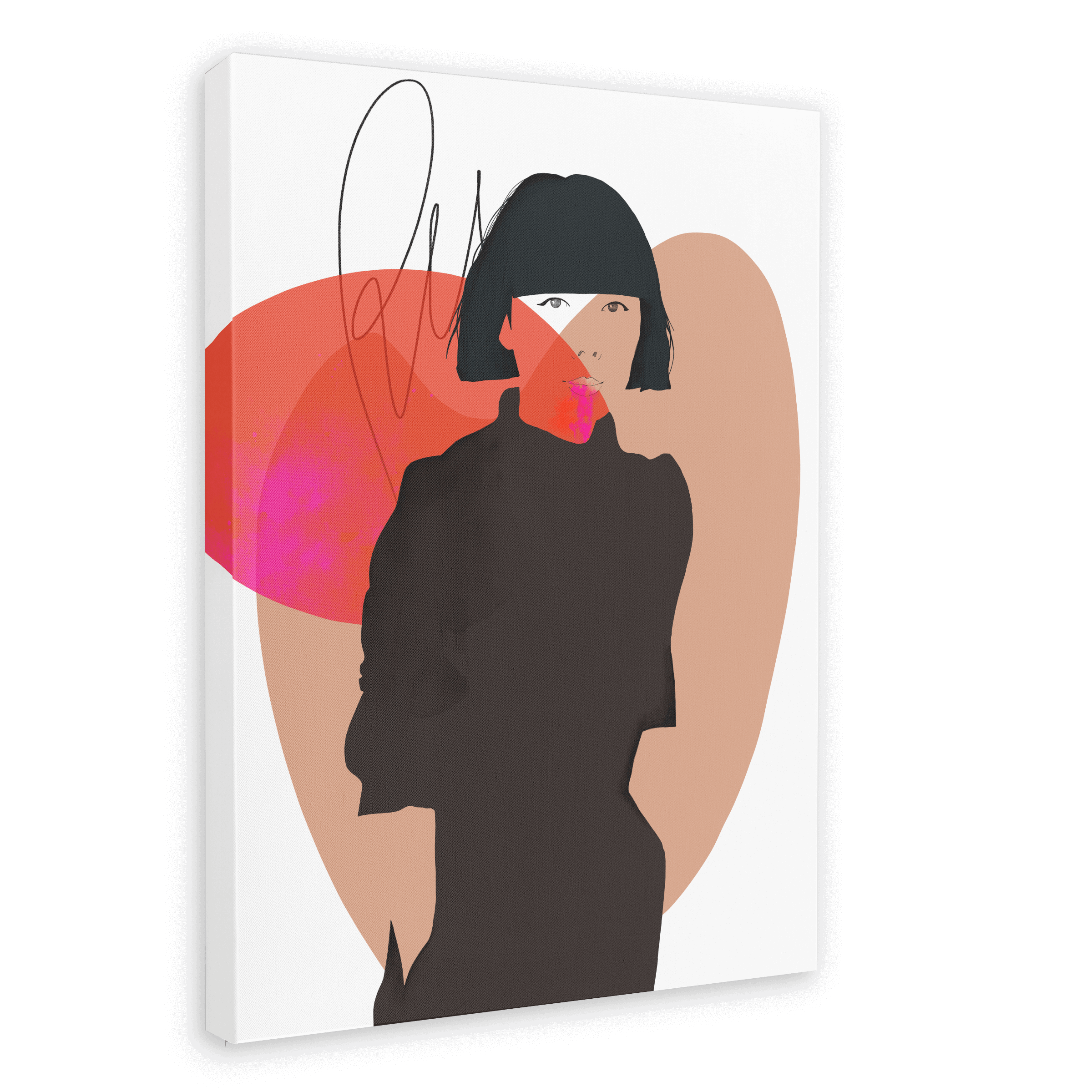 Rei Kawakubo - Icon Canvas Print Fashion Illustration 28"x40"(70x100 cm) Canvas Print