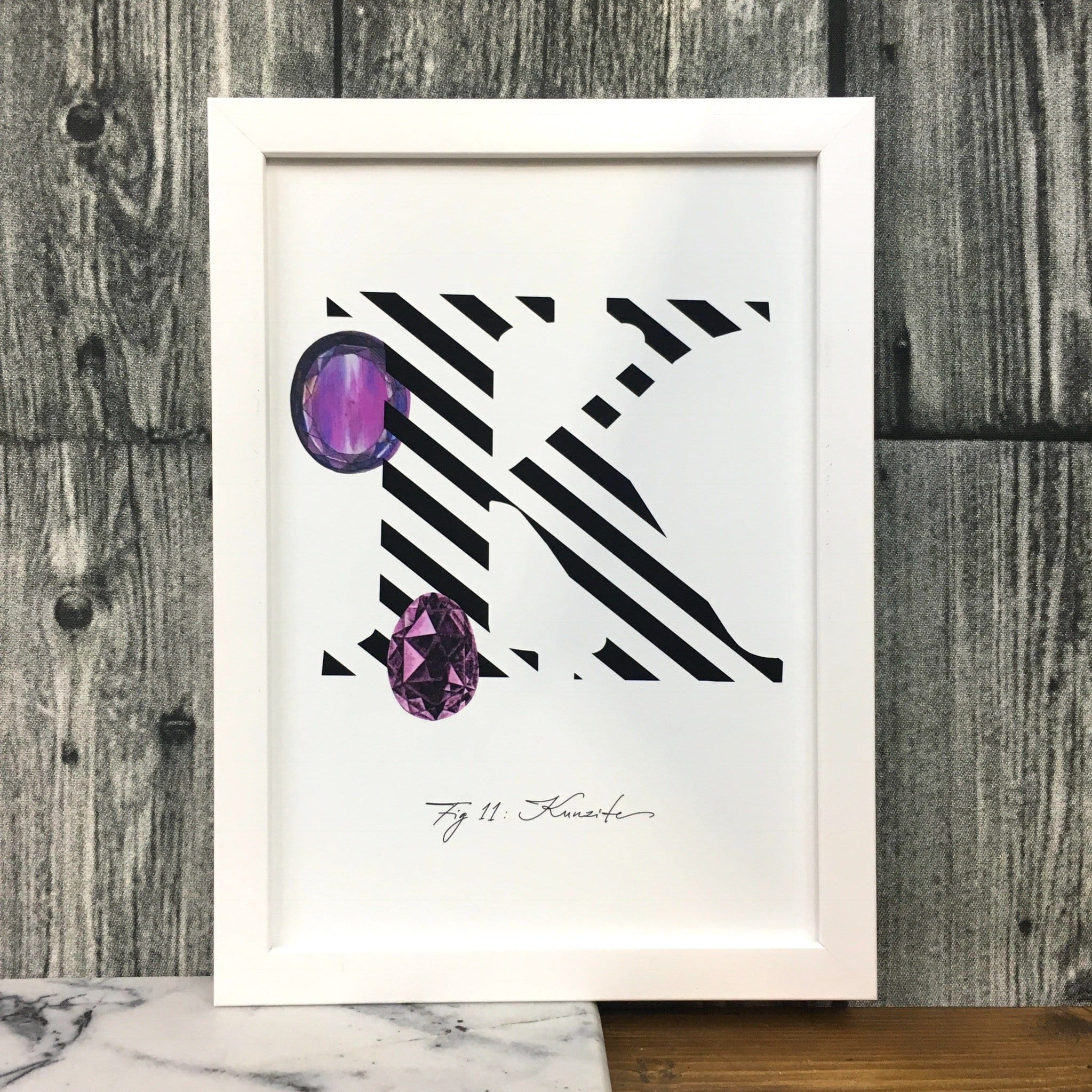 Gemstone Alphabet K Matte Art Print Gemstone Alphabet A4 (21 X 29.7 cm) Art Print