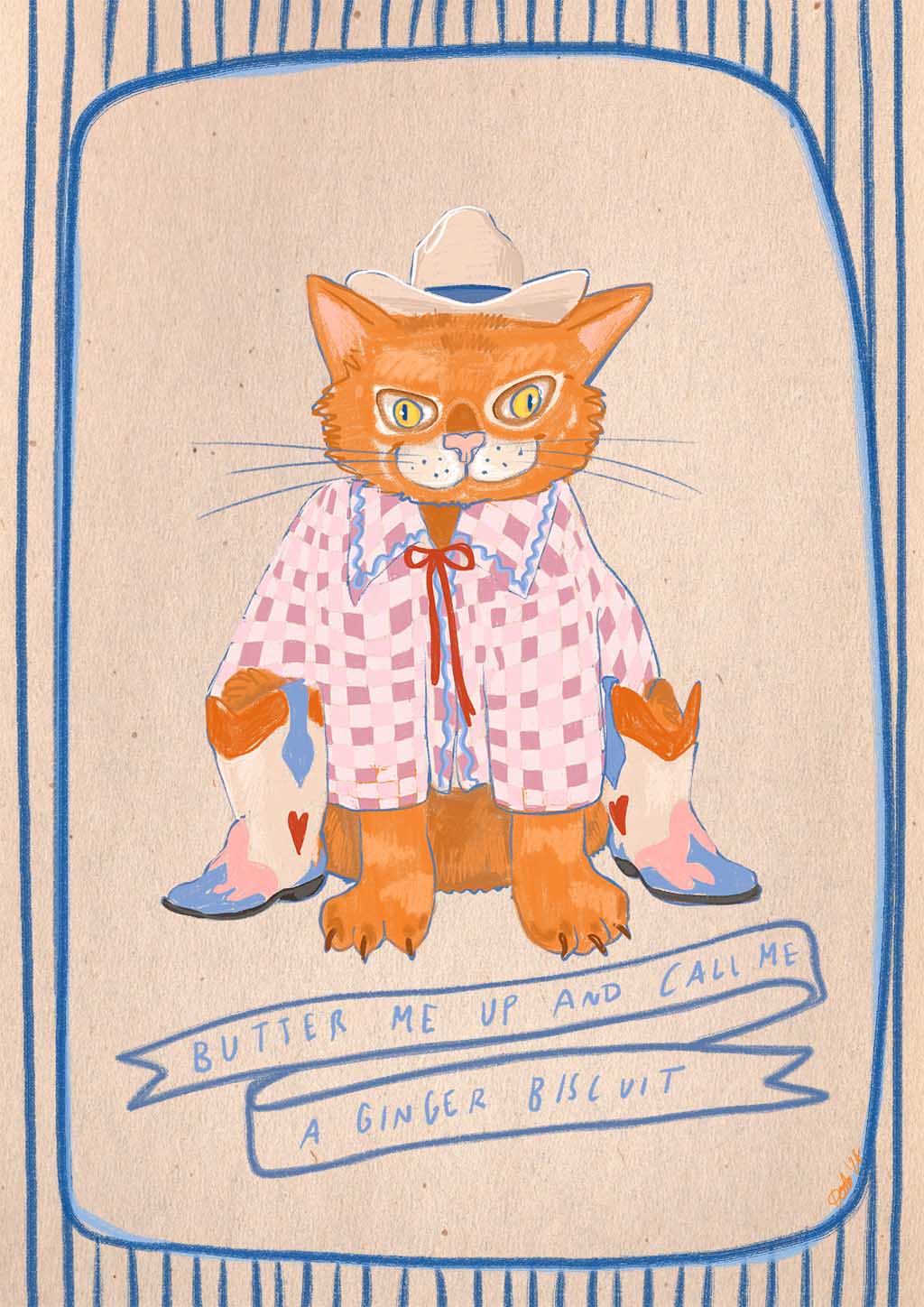 Ginger Biscuits Matte Art Print Sketchy Strays Art Print