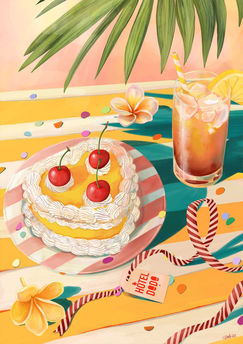 Confetti Sunrise Giclée Art Print Hôtel Dodo Art Print