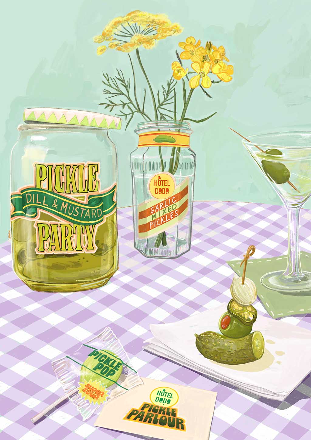 Pickle Party Giclée Art Print Hôtel Dodo Art Print