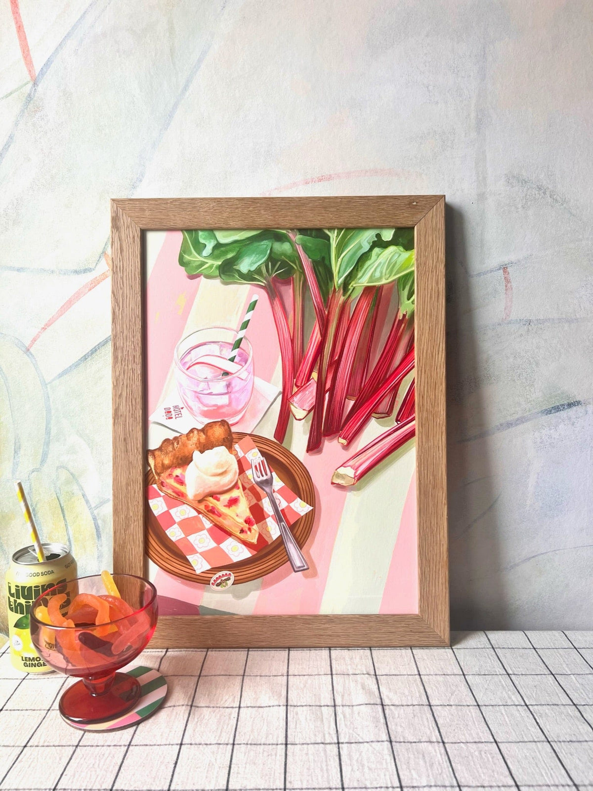 Rhubarb Tart With Heart Giclée Art Print Hôtel Dodo Art Print