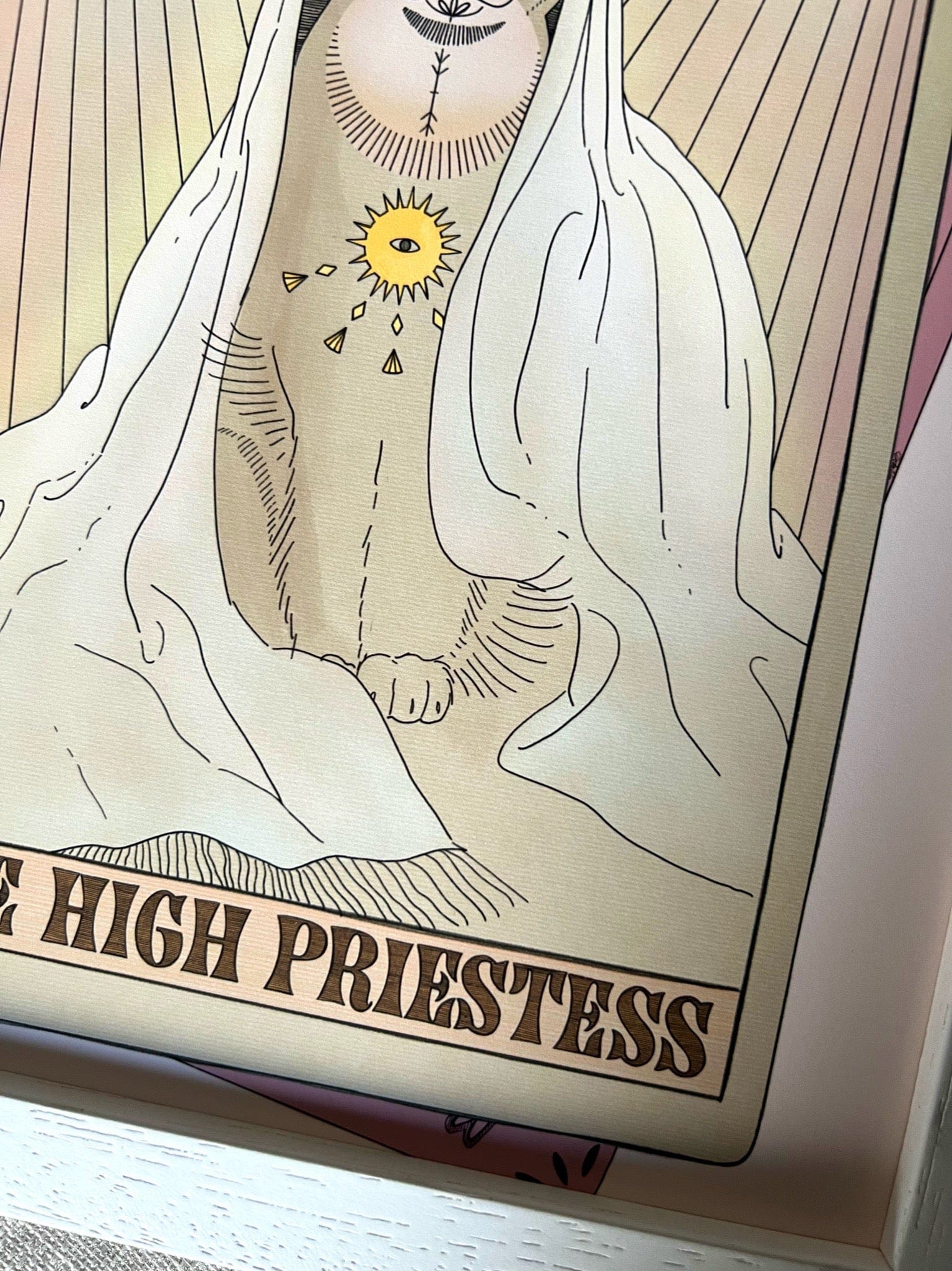 The High Priestess Art Print Tarot Cats Art Print