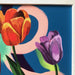 Through The Tulips - Red & Purple Giclée Art Print Through The Tulips Art Print
