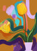 Through The Tulips - Yellow Giclée Art Print Through The Tulips Art Print