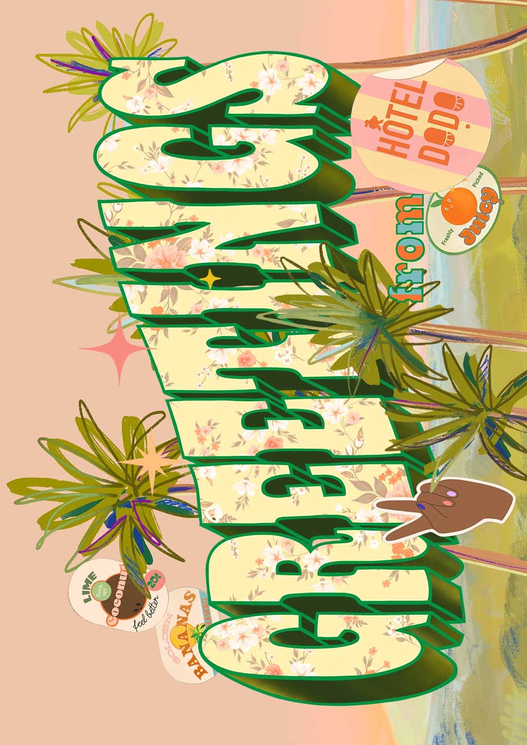 Vintage Greetings Matte Art Print Hôtel Dodo Art Print