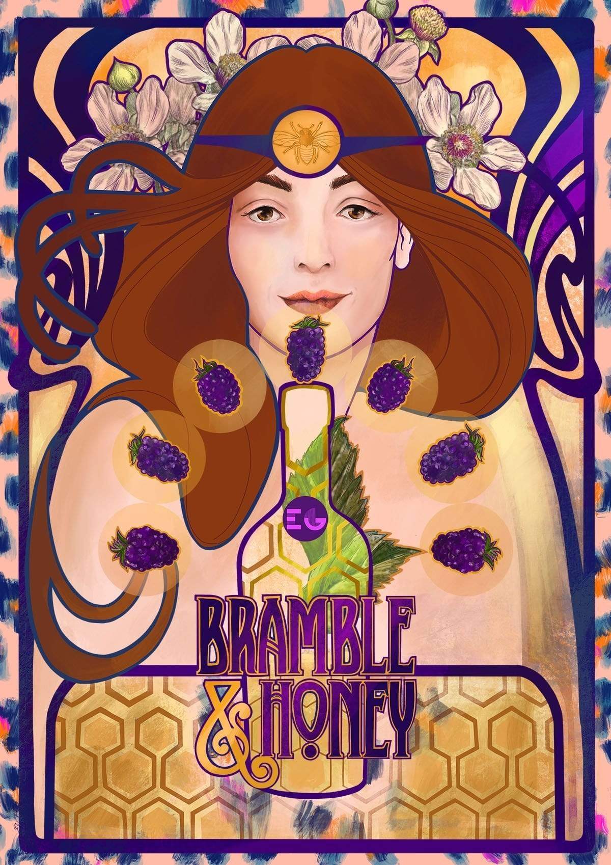 Edinburgh Gin Bramble & Honey Giclée Art Print