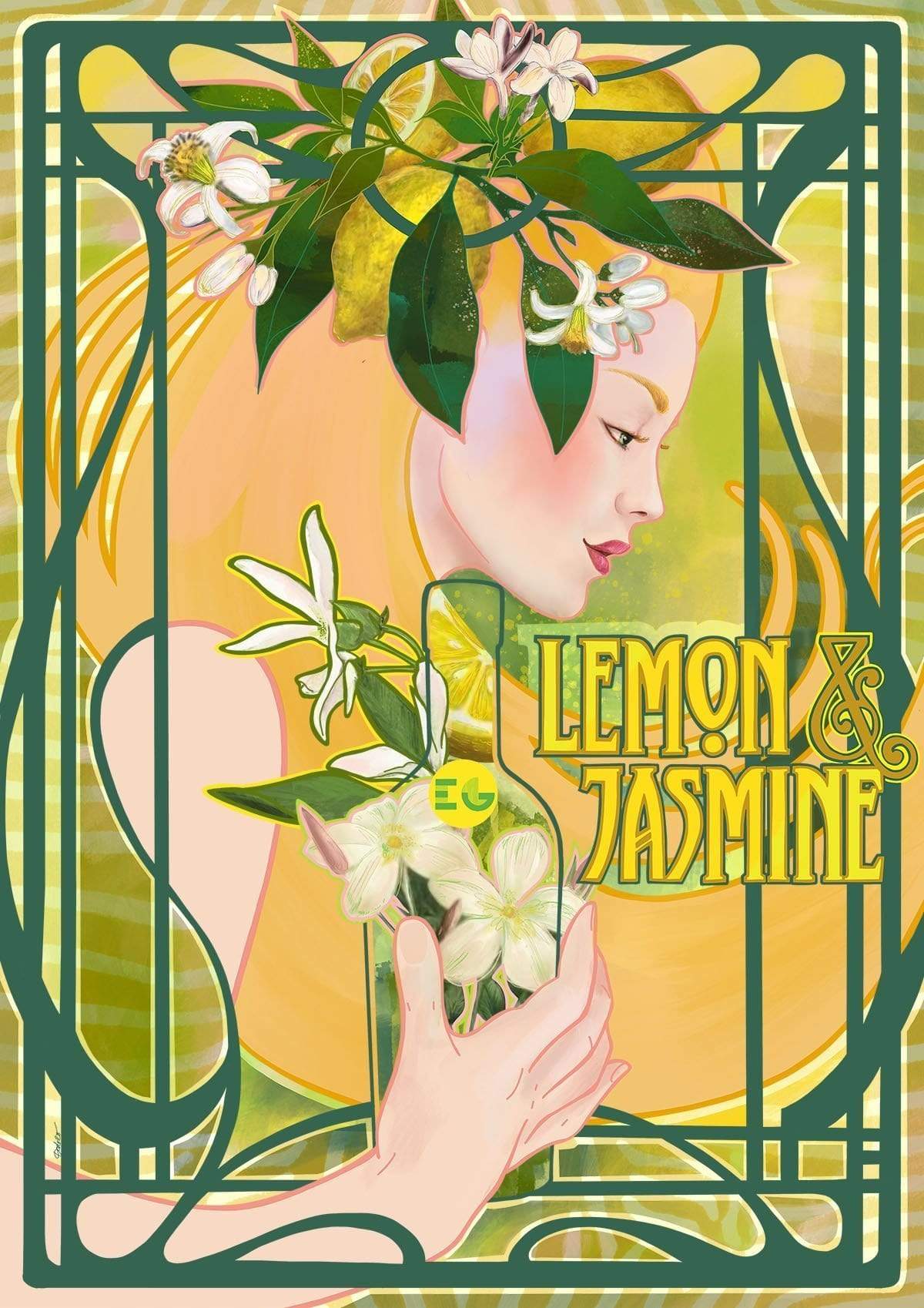 Edinburgh Gin Lemon & Jasmine Giclée Art Print