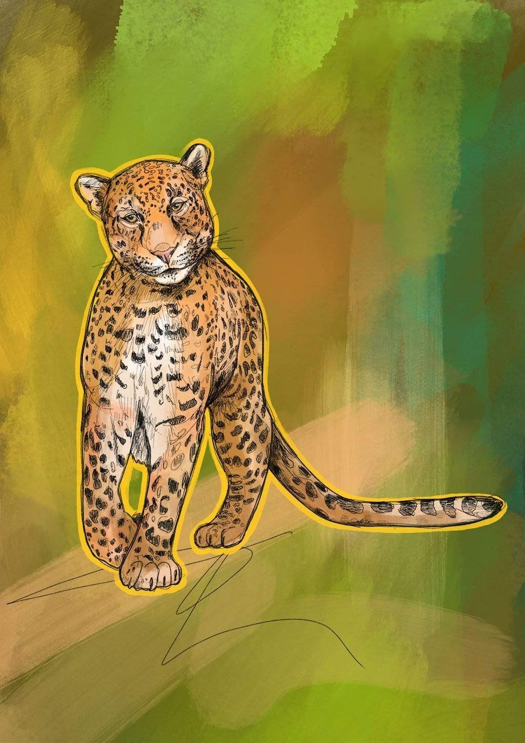 Le Opard Giclée Art Print