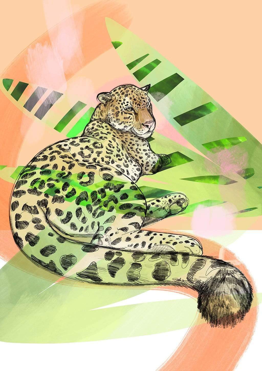 Lounge Leopard Giclée Art Print
