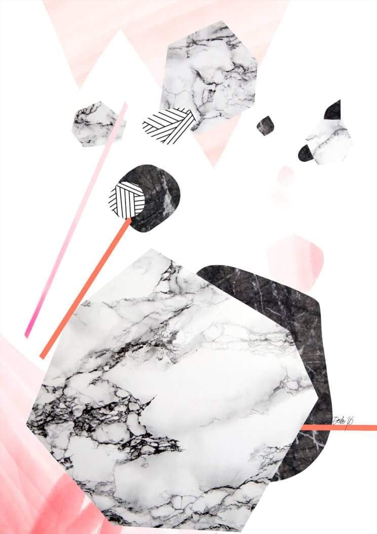 Marble Abstract One Matte Art Print