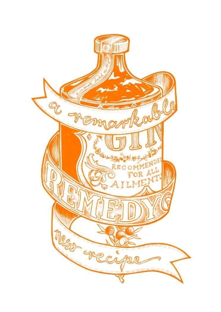 Orange Remarkable Remedy Matte Art Print