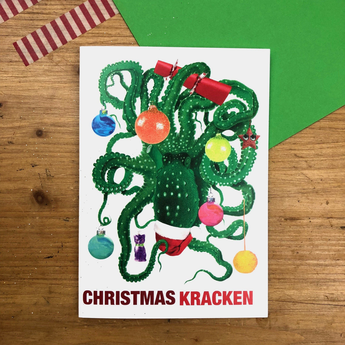 Christmas Kracken Greeting Card