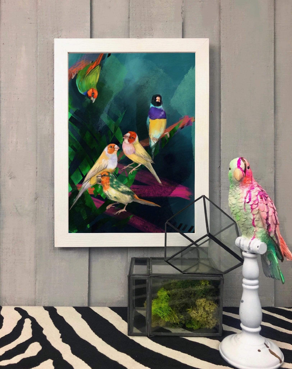 A Fandango Of Finches Giclée Art Print