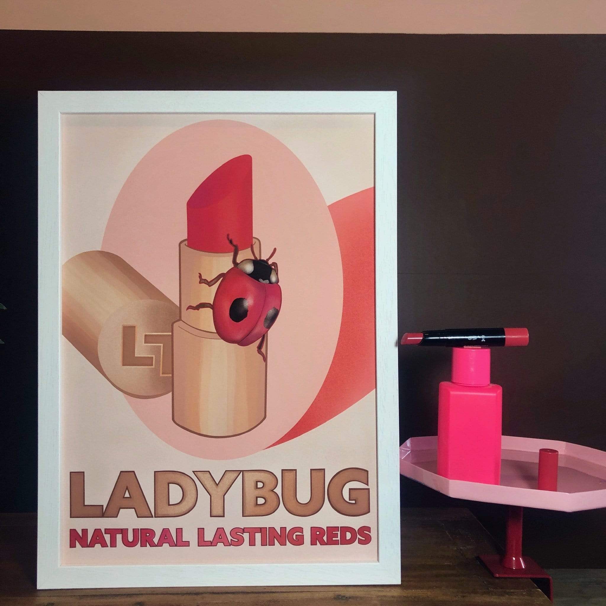 Ladybug Lipstick Giclée Art Print