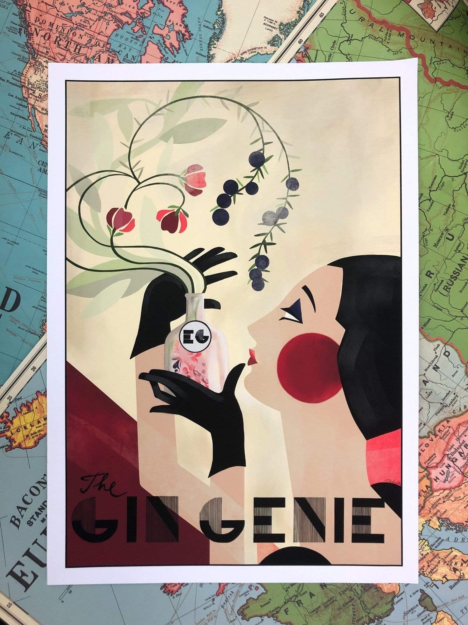 The Gin Genie Giclée Art Print