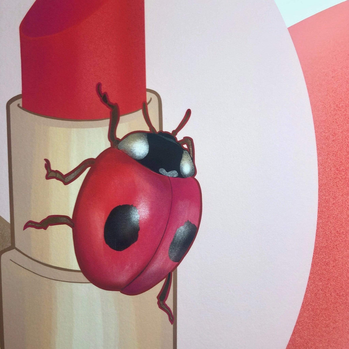 Ladybug Lipstick Giclée Art Print
