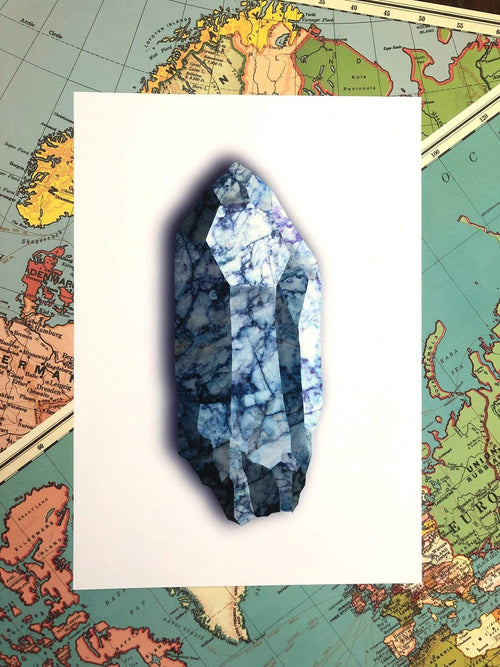 Amethyst Marble A4 Print