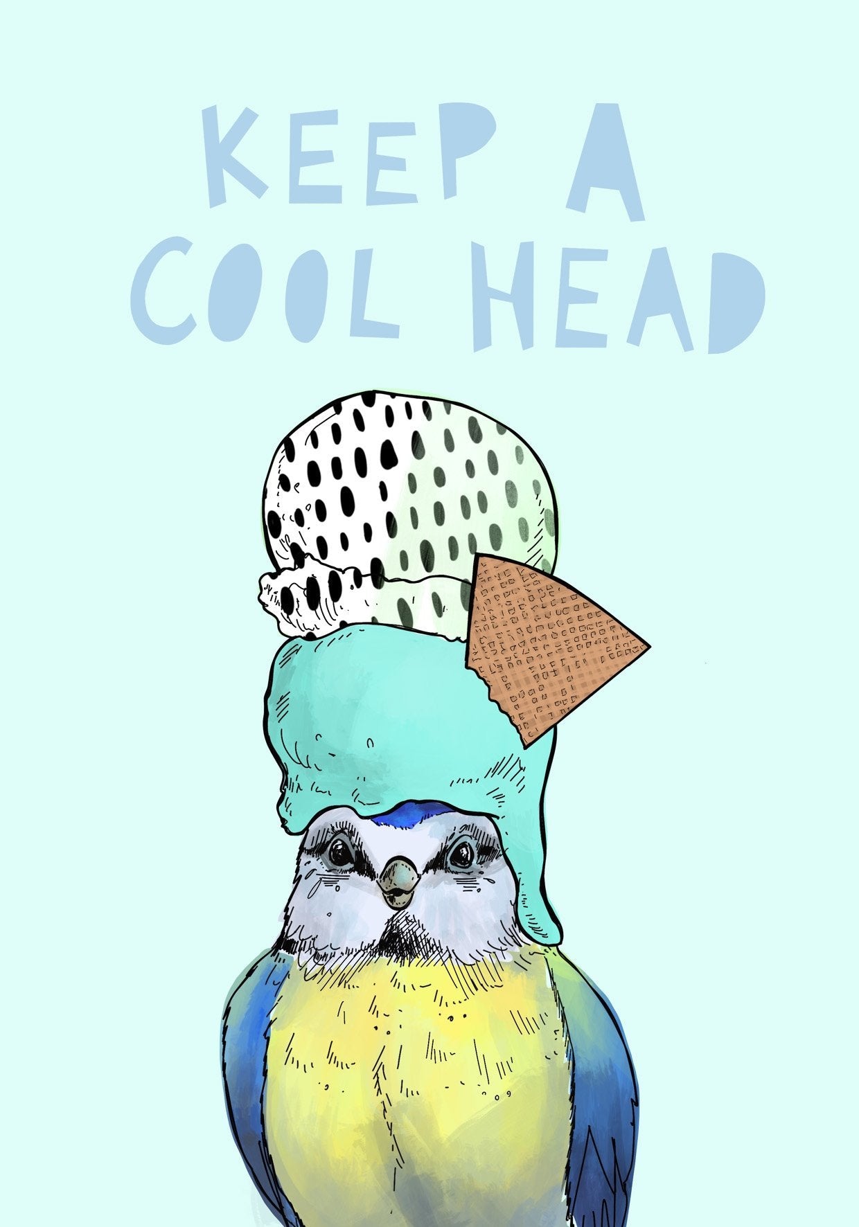 Ice Ice Beaky - Cool Head Greeting Card