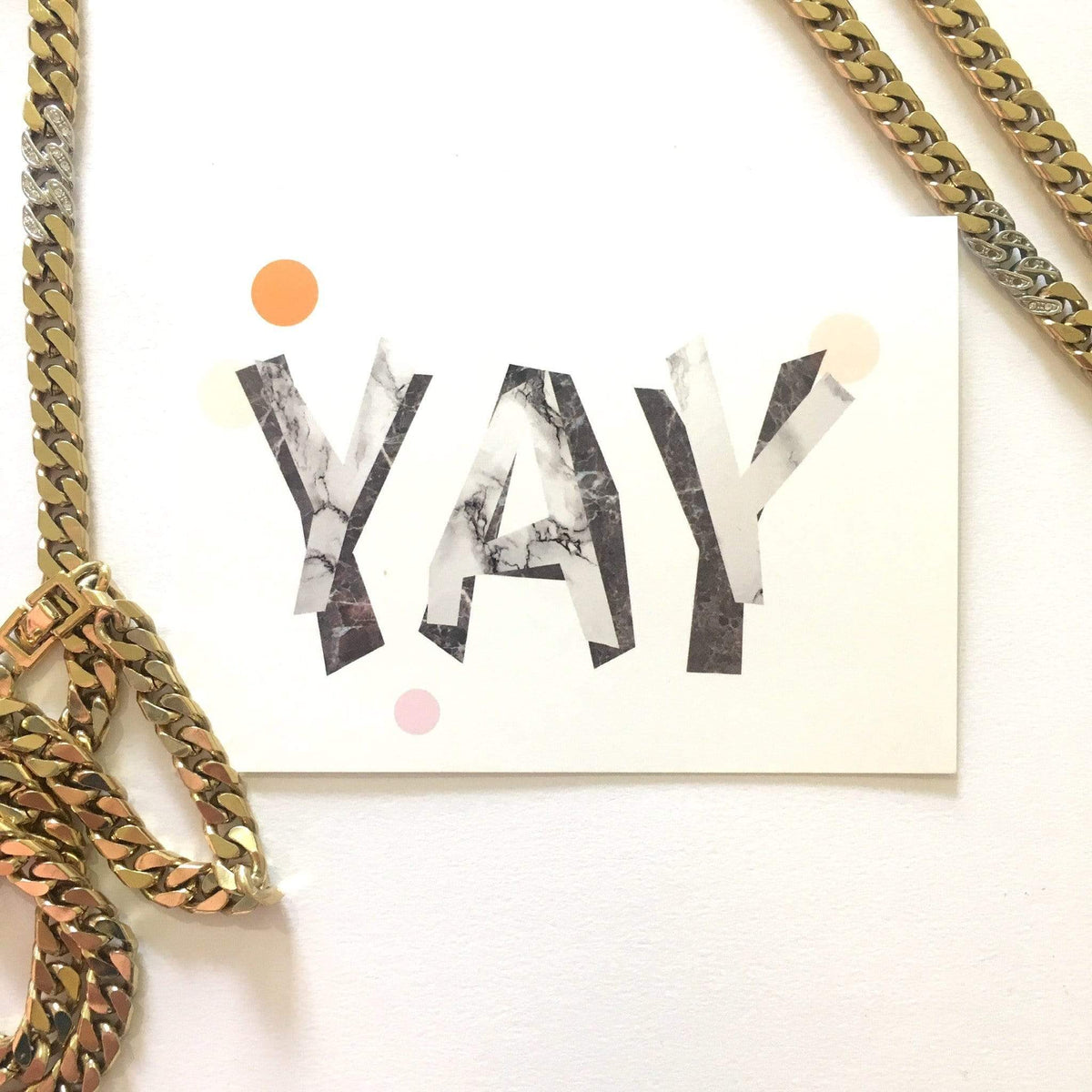 Marble Yay Greeting Card