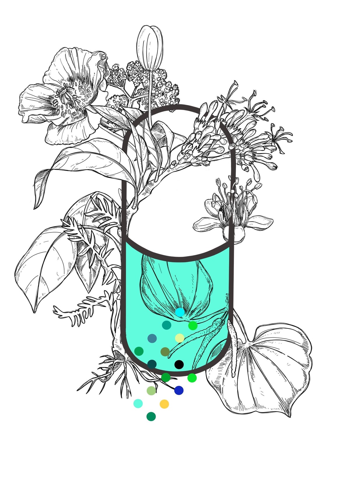 Uppers & Downers A3 Print