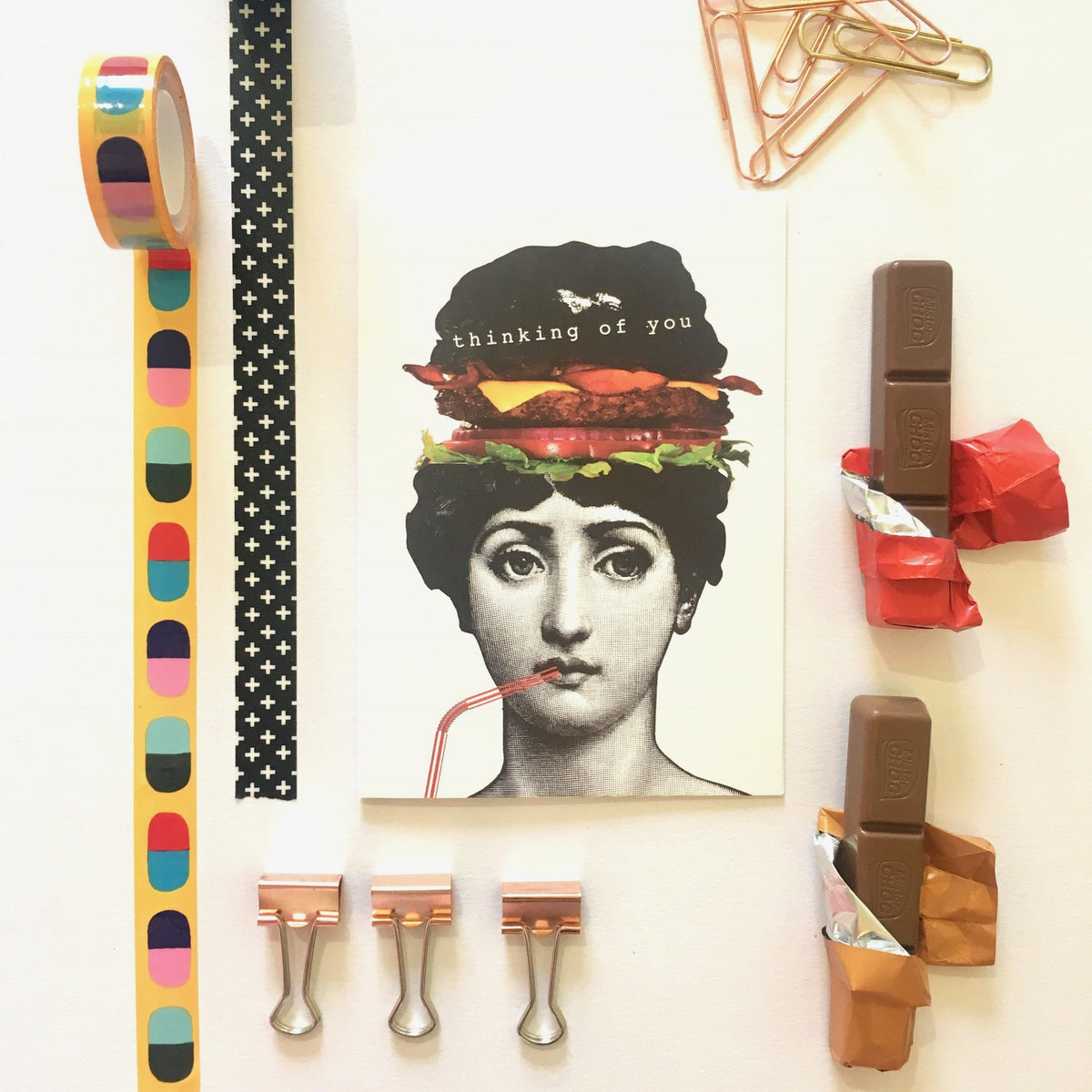 Thinking Of You Burger Greeting Card