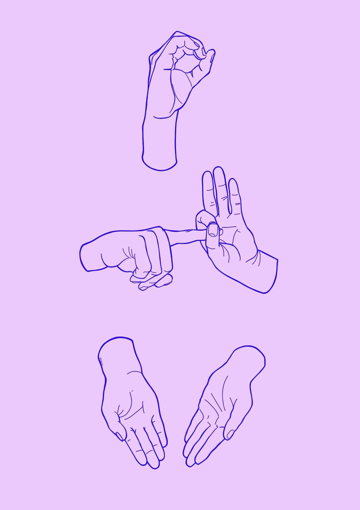 4223 Zero Fucks Given Lilac Inital Letter Alphabet Greeting Card