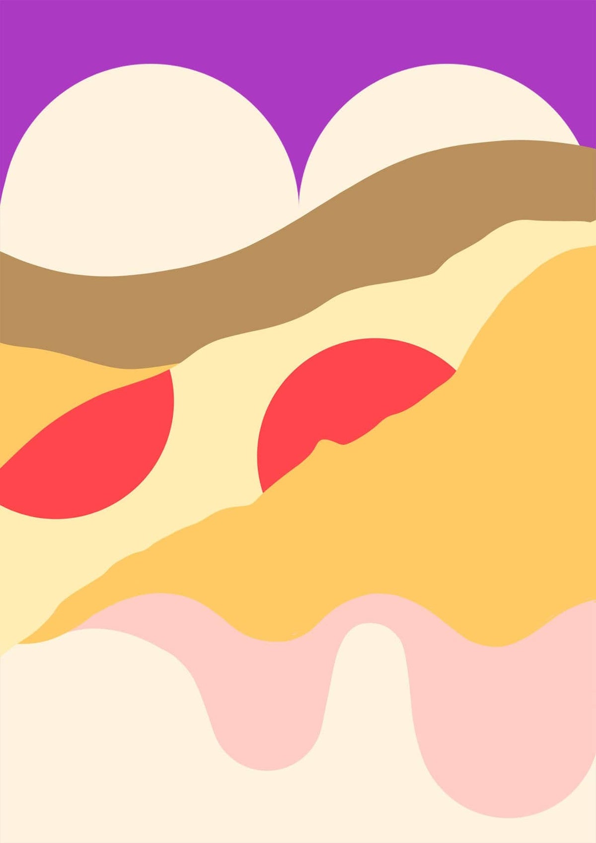 abstract art featuring a trfile desert