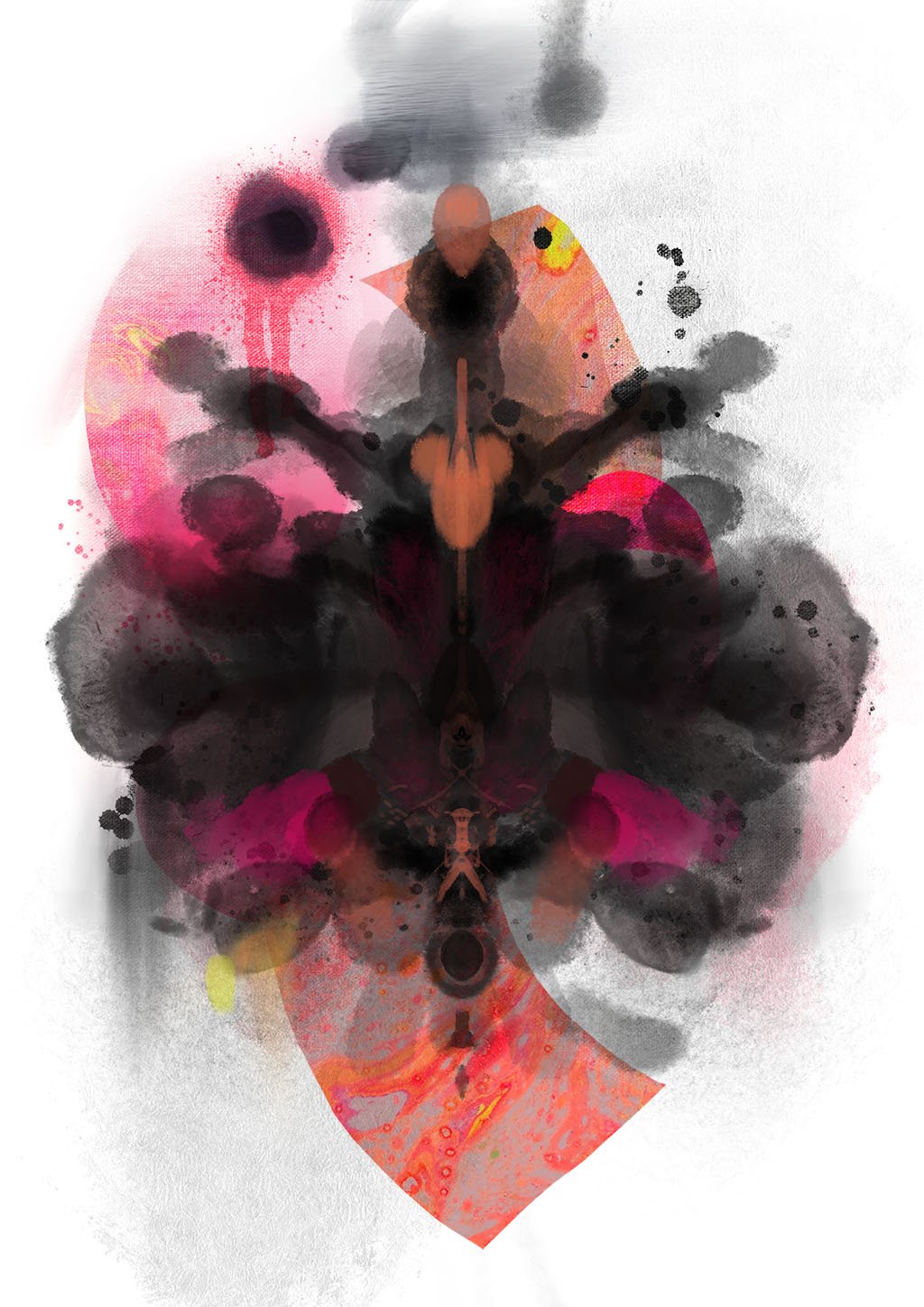 Rorschach Requiem Pink A4 Print