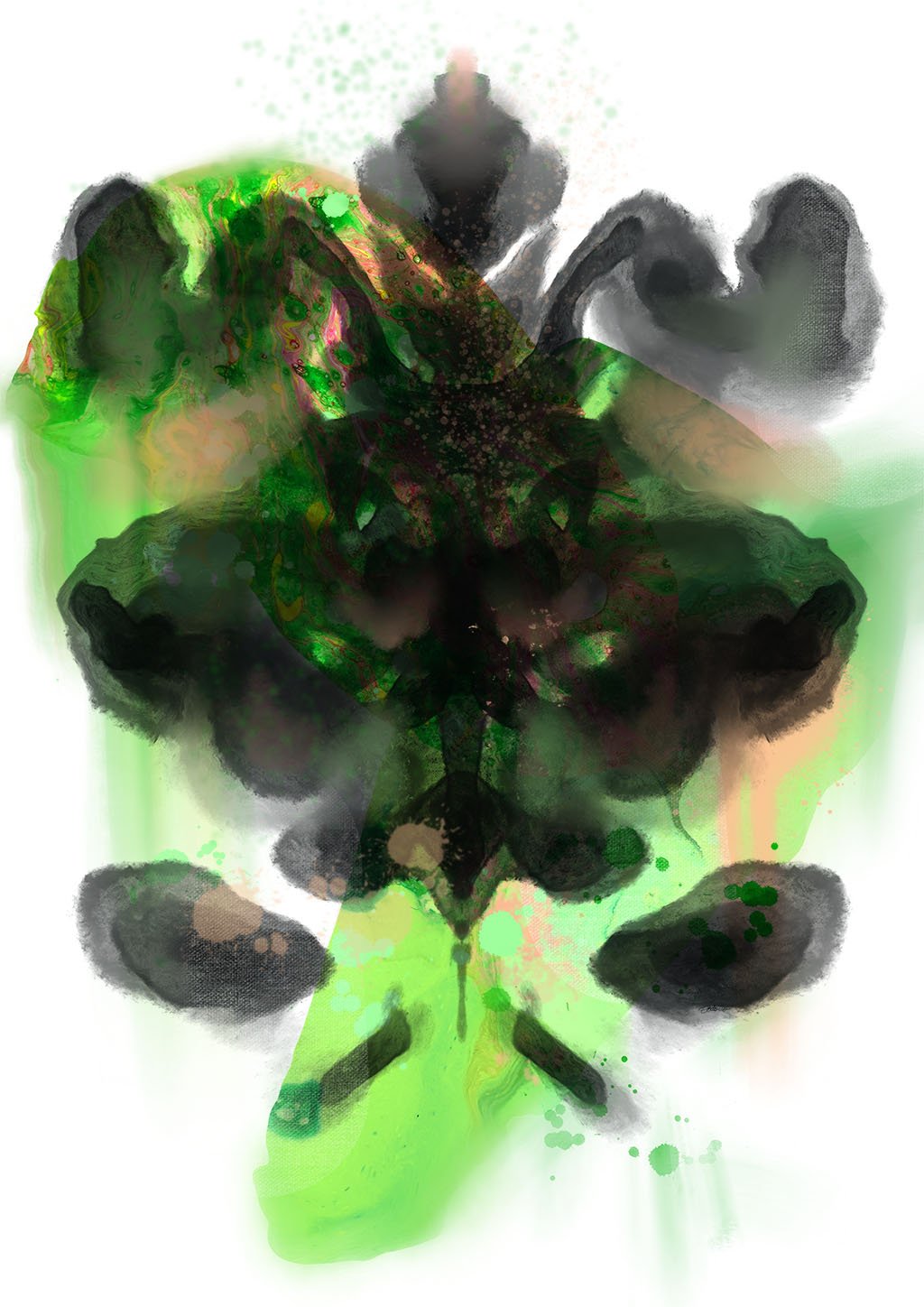 Rorschach Requiem Green A3 Print